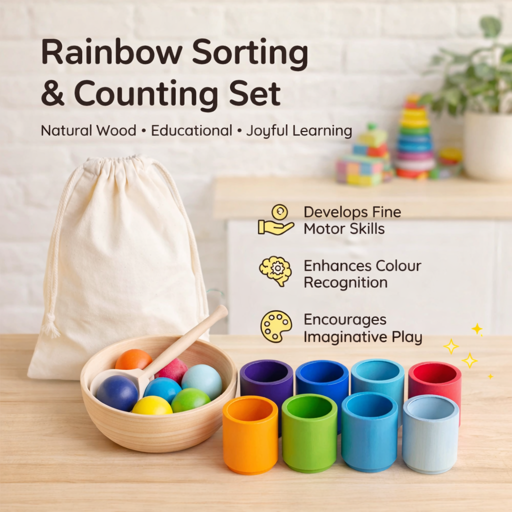 Colour Sorting Wooden Toy for Toddlers