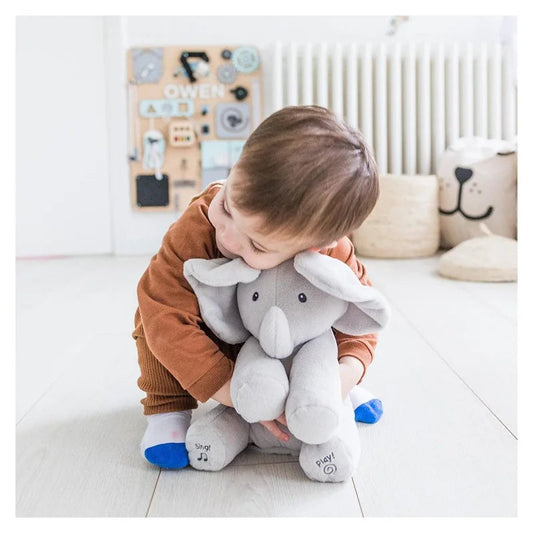 Singing Peekaboo Elephant – Interactive Baby Plush Toy with Music & Moving Ears