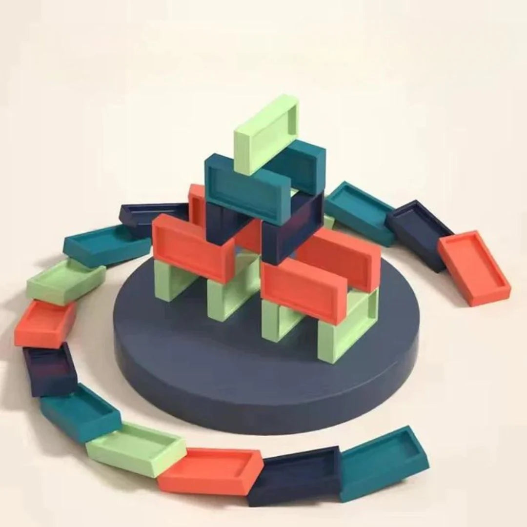 Automatic Domino Train Set – Creative Domino Laying Toy with Building Blocks