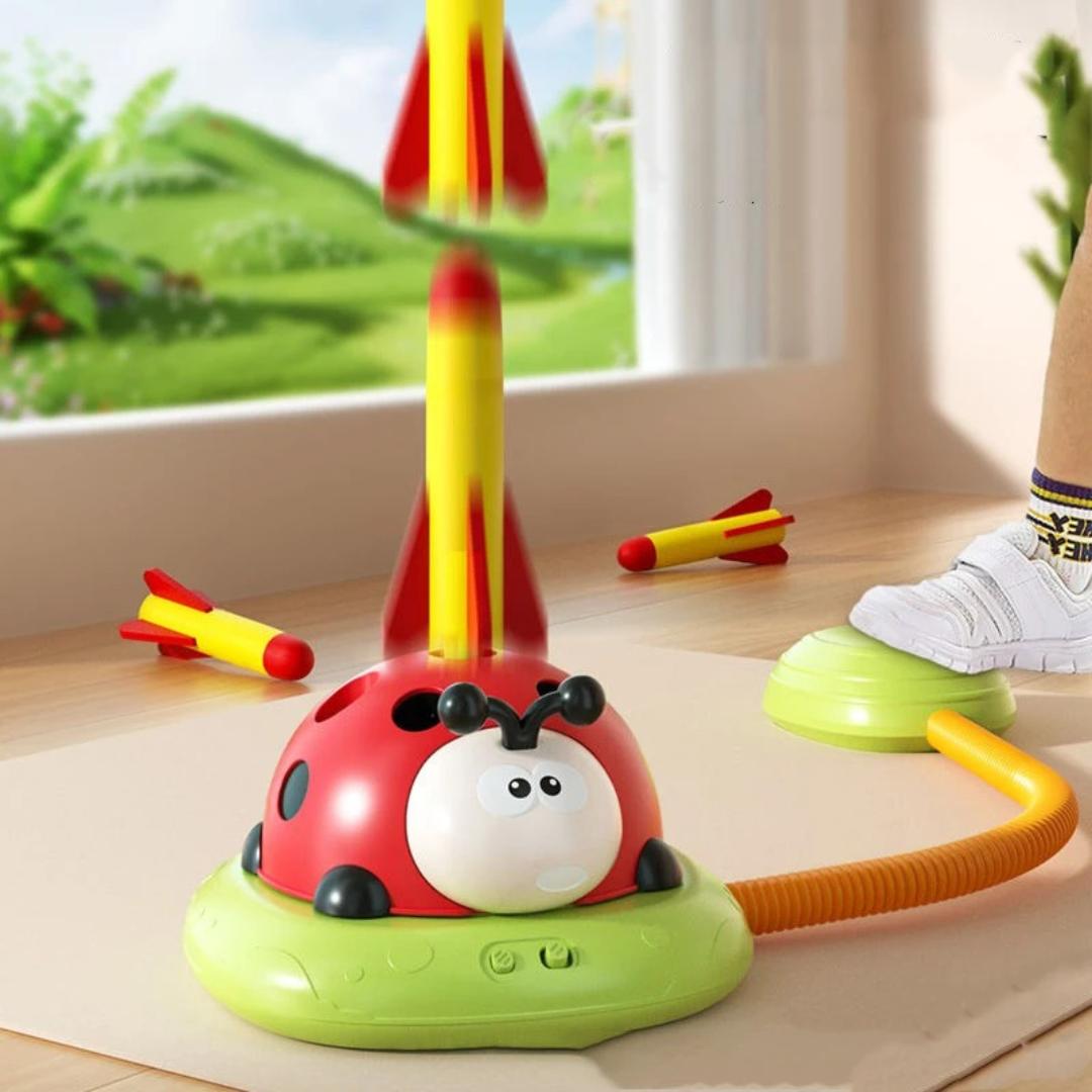 3-in-1 Kids Active Play Set – Jumping, Ring Toss & Rocket Launch Outdoor Game