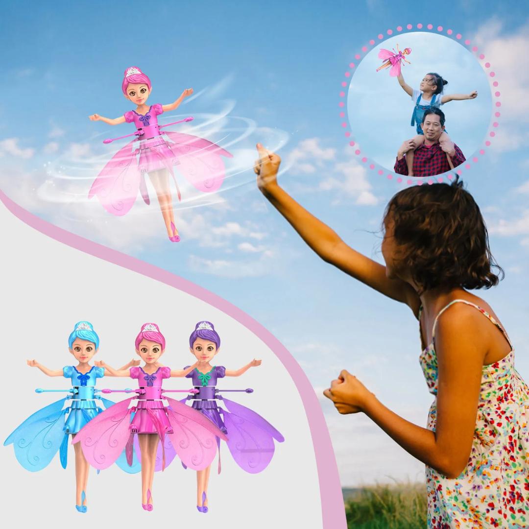 Flying LED Fairy Toy – Rechargeable Light-Up Hover Doll for Kids