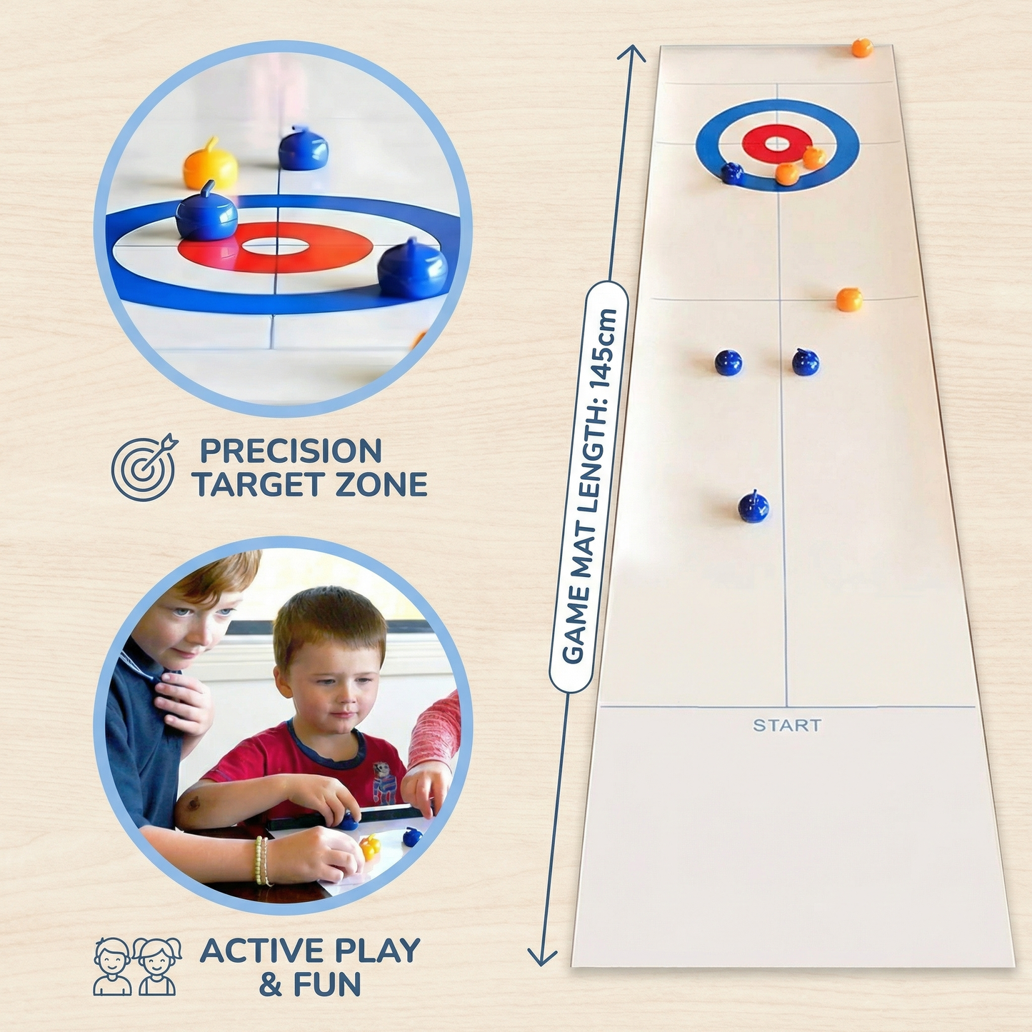Tabletop Curling Game Set – Fun & Meaningful Family Time at Home