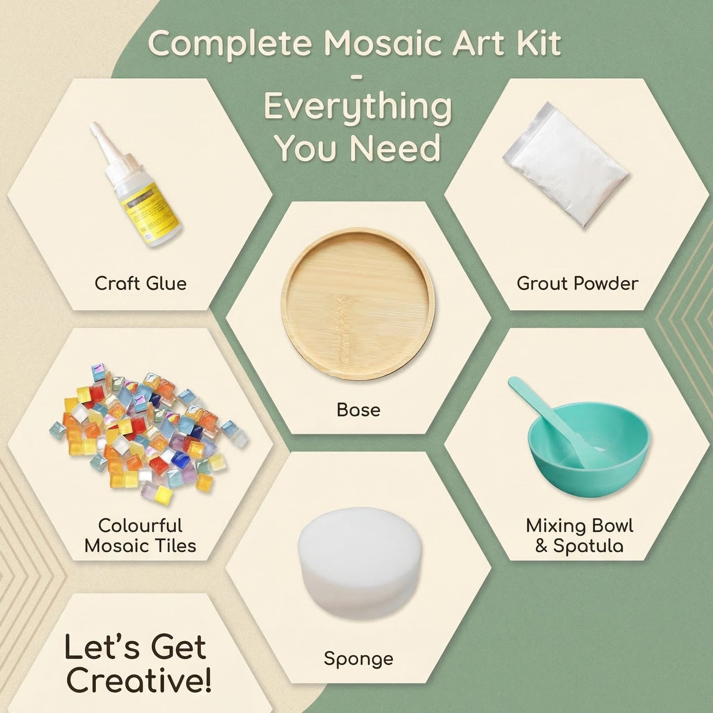 DIY Mosaic Coaster Craft Kit – Creative Moments for Mother & Child