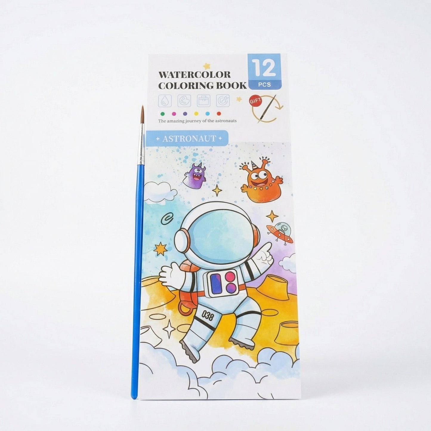 Watercolor Painting Book with Built-In Paint – Creative Moments for You and Your Child