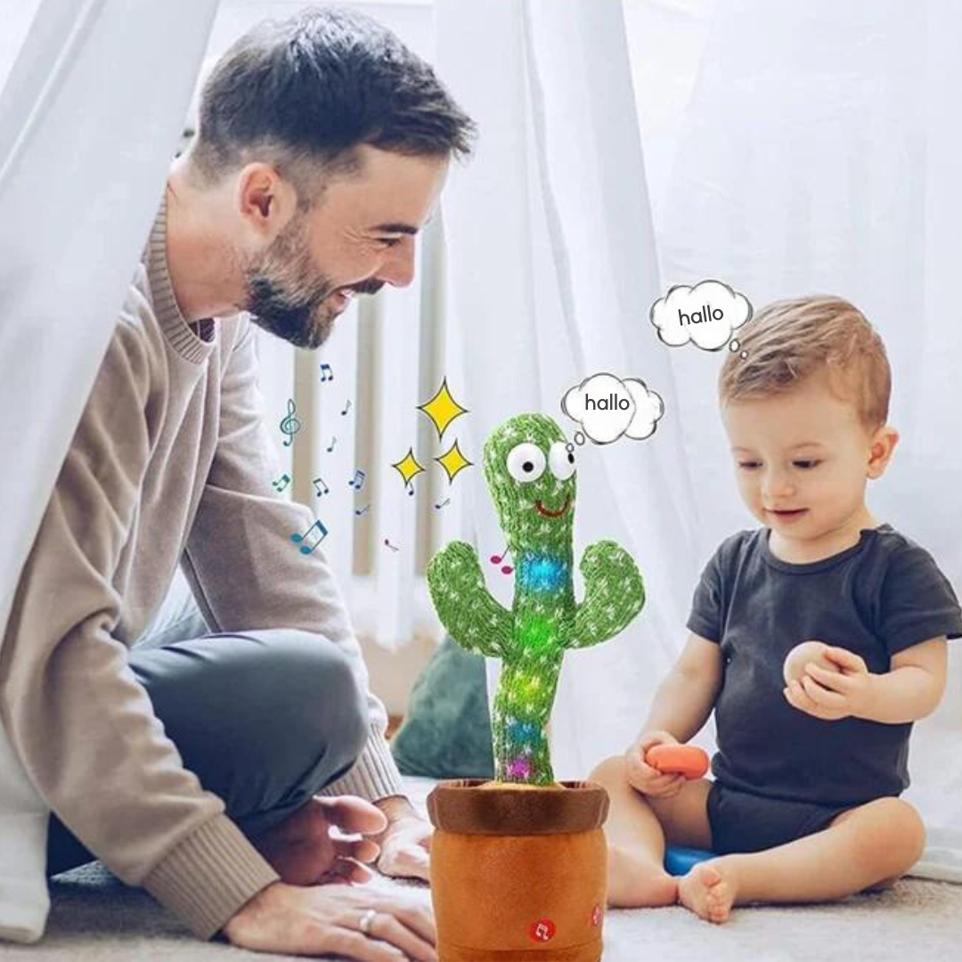 Talking Dancing Cactus Toy – Interactive Singing & Voice Repeating Plush with USB Recharge