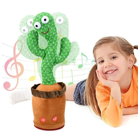 Talking Dancing Cactus Toy – Interactive Singing & Voice Repeating Plush with USB Recharge