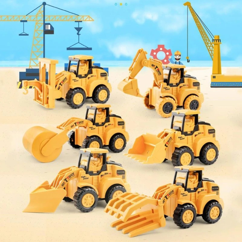 Construction Vehicle Toy Set for Kids – Digger, Loader & Roller Playset