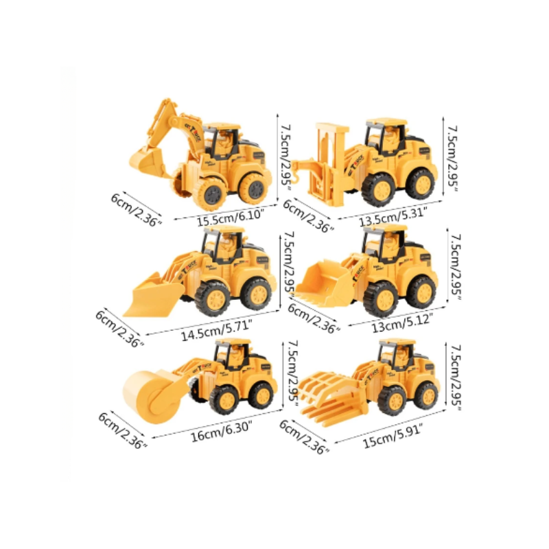 Construction Vehicle Toy Set for Kids – Digger, Loader & Roller Playset