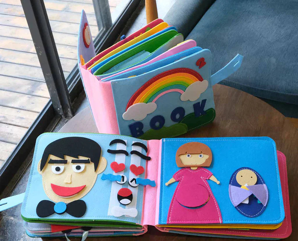 Montessori Quiet Book for Toddlers – Interactive Felt Story & Activity Book