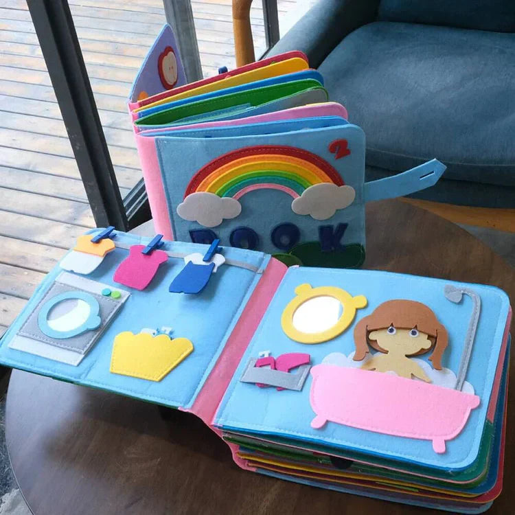 Montessori Quiet Book for Toddlers – Interactive Felt Story & Activity Book