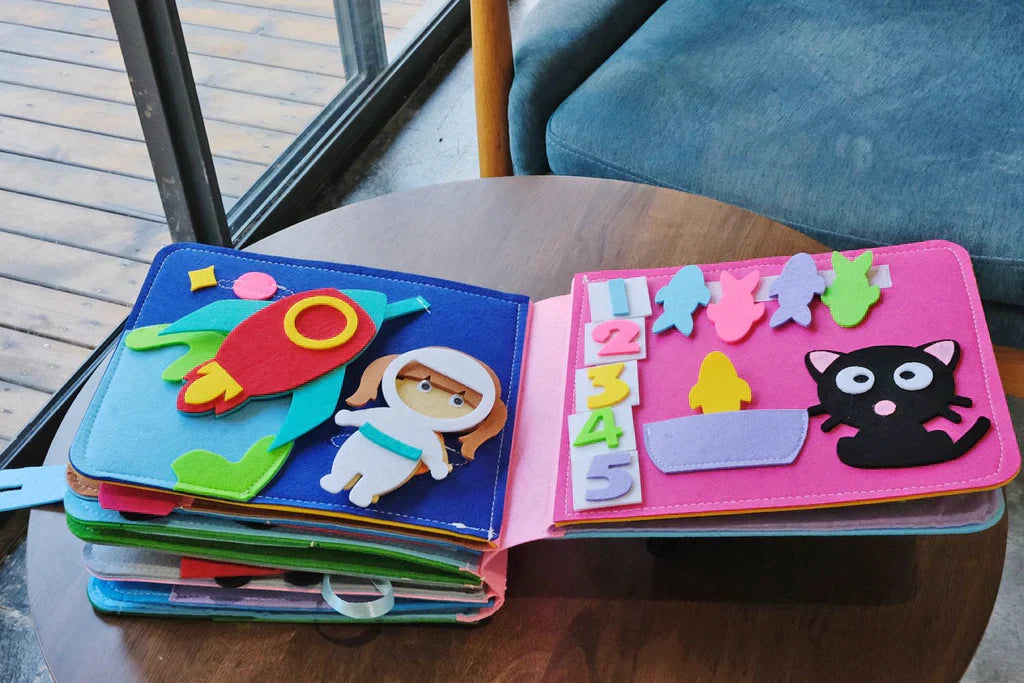Montessori Quiet Book for Toddlers – Interactive Felt Story & Activity Book