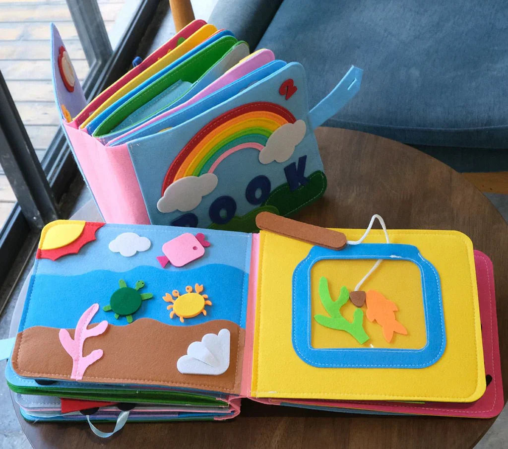 Montessori Quiet Book for Toddlers – Interactive Felt Story & Activity Book