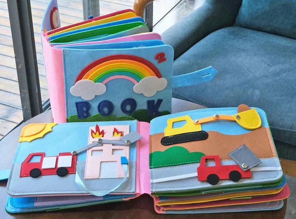 Montessori Quiet Book for Toddlers – Interactive Felt Story & Activity Book