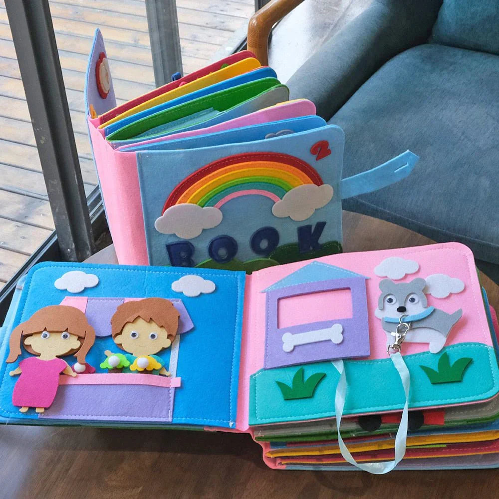 Montessori Quiet Book for Toddlers – Interactive Felt Story & Activity Book