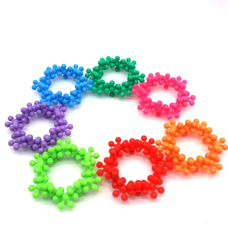 Montessori Snowflake Building Blocks – Creative Interlocking Construction Toy with Storage Box