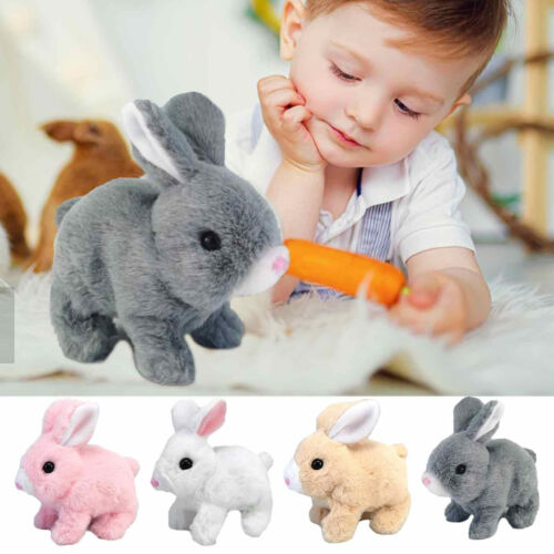Hopping Plush Bunny Toy – Battery Operated Soft Rabbit with Realistic Movement