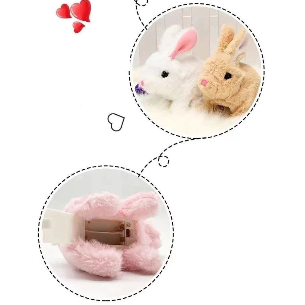 Hopping Plush Bunny Toy – Battery Operated Soft Rabbit with Realistic Movement