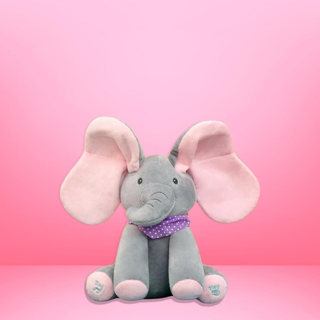 Singing Peekaboo Elephant – Interactive Baby Plush Toy with Music & Moving Ears