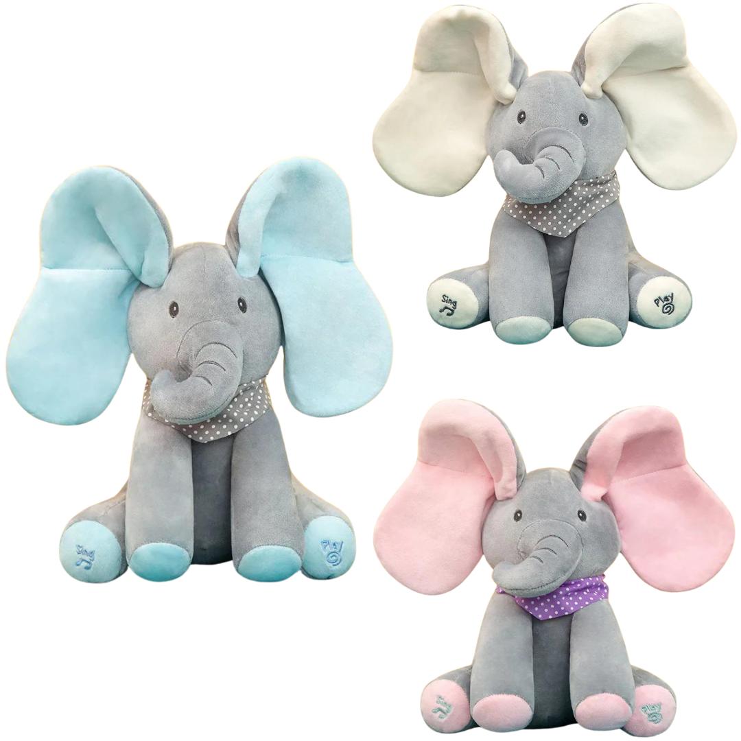 Singing Peekaboo Elephant – Interactive Baby Plush Toy with Music & Moving Ears