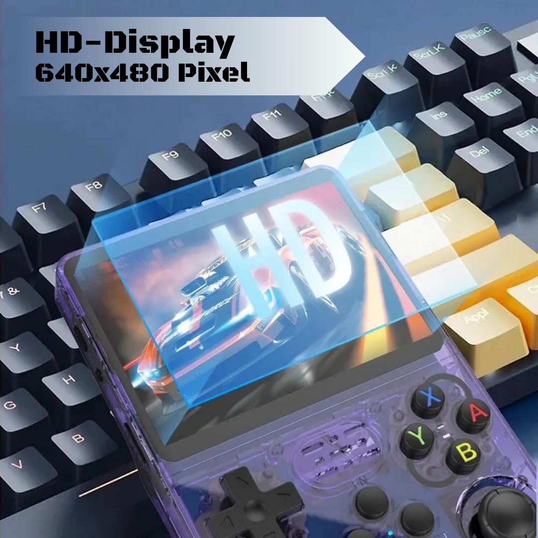 R36S Retro Handheld Game Console – 3.5” IPS Screen, 64GB/128GB Linux Gaming System