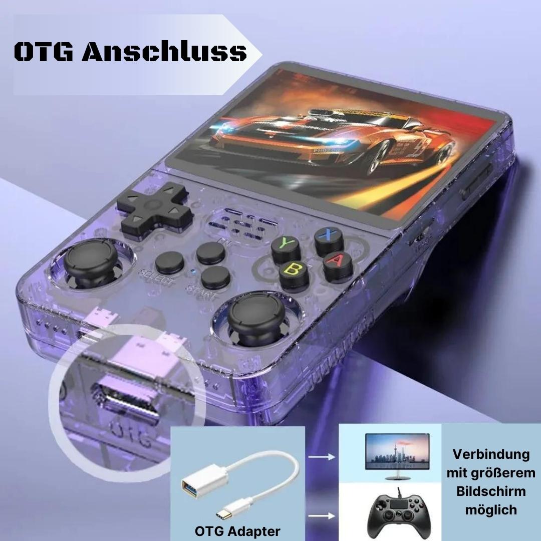 R36S Retro Handheld Game Console – 3.5” IPS Screen, 64GB/128GB Linux Gaming System